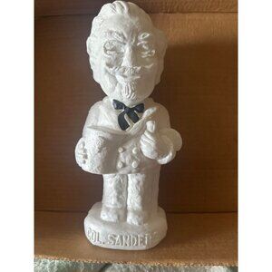1972 Col. Sanders KFC  7" White plastic  Piggy Bank Margardt Corp. Canada